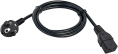 Шнур питания ITK (PC-C19D-2M) C19-Schuko проводник.:3x1.5мм2 2м 230В 16А черный