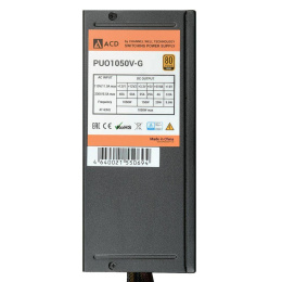 Блок питания ACD PUO1050V-G 1050W 80+ Gold, Modular, 20+4 PIN,CPU 4+4 PIN*1, CPU8PIN*1, PCI-E 6+2 P*6, HDD*5, FDD*1, SATA*12, RLT{2} 550694