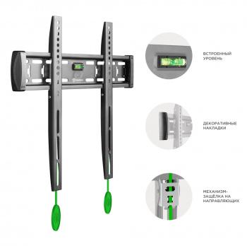 Кронштейн для телевизора ONKRON FM5, 35-65", настенный, фиксированный,  черный