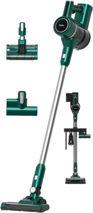 Вертикальный пылесос (handstick) HAIER HVC400HE, 400Вт, зеленый/зеленый [qp00a5m00ru]
