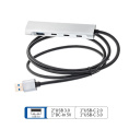 ORIENT CU-422A, разветвитель USB 3.2 Gen1 5 Гбит/c , порты: 2xUSB-A + 1xUSB-C, 1 порт USB 2.0 USB-C, порт для доп.питания USB-C, алюм.корпус, кабель подключения USB Type-A, длина 1.2 метра 31334
