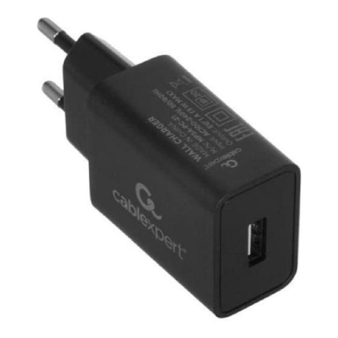 Cablexpert Зарядное устройство 5Вт, 1А, 1xUSB, черный, пакет MP3A-PC-21