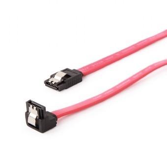 Cablexpert Кабель интерфейсный SATA, 80см, угловой разъем, 7pin/7pin, защелка CC-SATAM-DATA90-0.8M