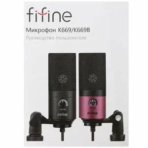 Микрофон FIFINE K669B черный конденсаторный, кардиоидная направленность, настольный, для стриминга и подкастов, 20-20000 Гц, подключение по USB Type-A, черный 4610110250569