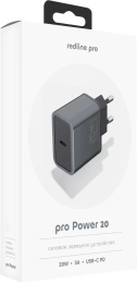 Сетевое зар./устр. Redline Pro XC-1 20W 3A PD универсальное черный УТ000038326