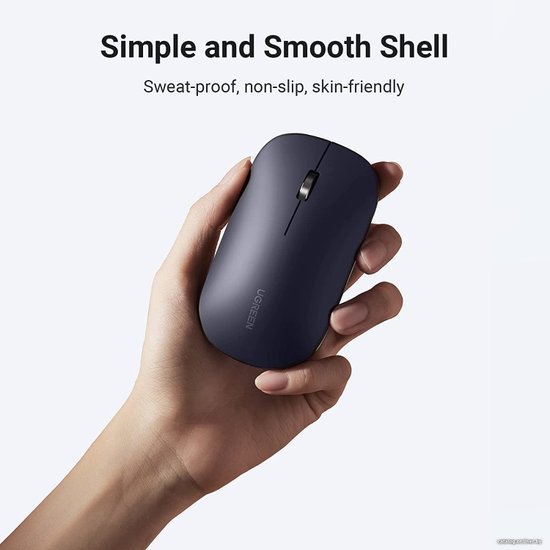Беспроводная компьютерная мышь UGREEN MU001 90374 Portable Wireless Mouse. Цвет: зеленый