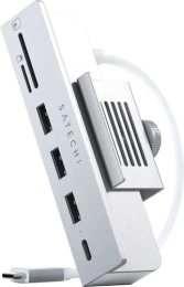 USB-C-концентратор Satechi Aluminum USB-C Clamp Hub для 24" iMac - Silver. Цвет: серебристый