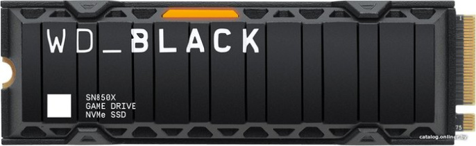 SSD WD Black SN850X NVMe Heatsink 1TB WDS100T2XHE 1 ТБ, M.2 2280, PCI Express 4.0 x4, контроллер WD Black G2, микросхемы 3D TLC NAND, последовательный доступ: 7300/6300 МБайт/с, случайный доступ: 800000/1100000 IOps, совместимость с PS5