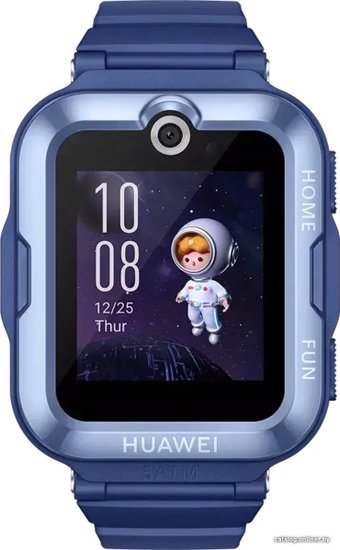 Смарт-часы Huawei Watch Kids 4 Pro Синий 55027638 детские часы-телефон, поддержка Android/iOS, экран AMOLED 1.42" 320x360, сенсорный , время работы: 2 суток, корпус: пластик, браслет: силикон