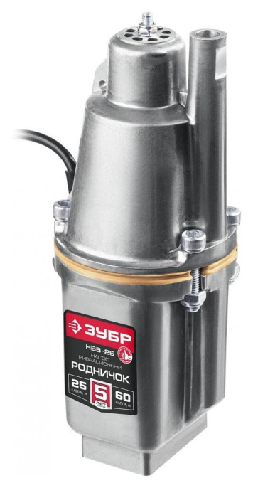 Насос садовый Зубр НВВ-25,  вибрационный, погружной, 1200л/ч