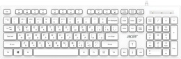 Клавиатура Acer OKW503 белый USB Multimedia (ZL.KBD11.00Q) кабель 1.8м