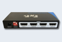 TNTV/TNT MMS-6084VSH Разветвитель,, HDMI 1.4, 1 4 устройства, макс.10м. до входа у-ва+10м. до экрана толщ.жил шнура 24AWG ,, без шнуров, DC 5V, max data rate 10.2 гбит/с;max pixel clock 340 МГц;3D;HDCP1.4;макс.разр.до 3840x2160 30Hz 4:4:4