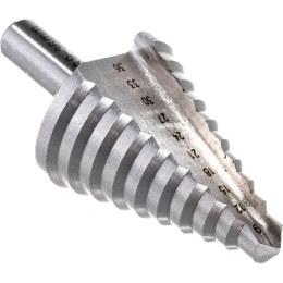 Ступенчатое сверло по металлу Курс HSS 9 ступеней 9-36 мм 36404