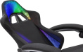 Кресло игровое KNIGHT Wolf RGB, ткань, до 120кг, шарнирные подлокотники,  черный