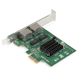 Сетевой адаптер ExeGate EXE-BCM5720 (PCI-E x1 v2.0, порты 2xRJ45, 10/100/1000Mbps, Gigabit Chipset Broadcom BCM5720) EX293452RUS