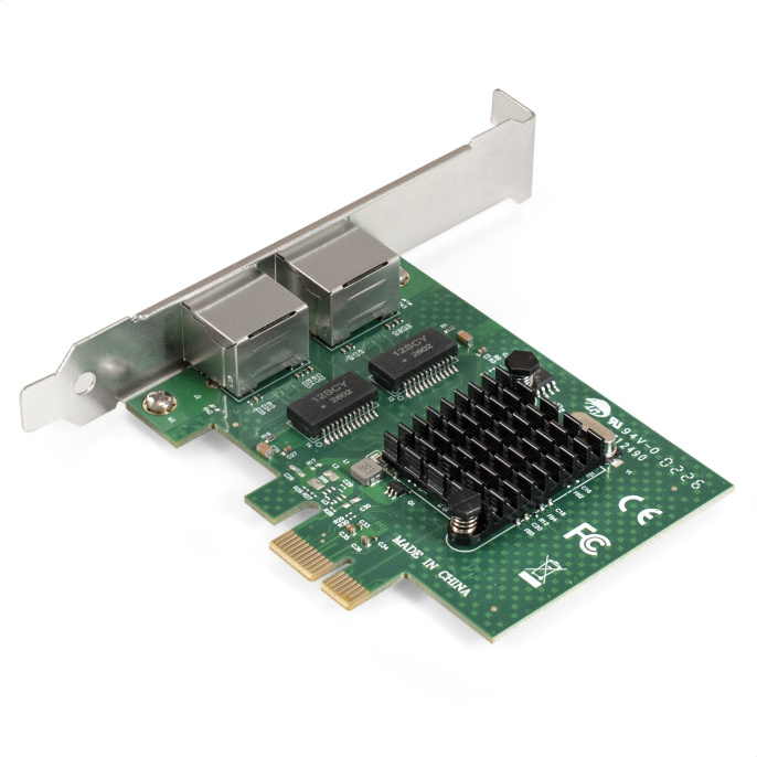 Сетевой адаптер ExeGate EXE-BCM5720 (PCI-E x1 v2.0, порты 2xRJ45, 10/100/1000Mbps, Gigabit Chipset Broadcom BCM5720) EX293452RUS