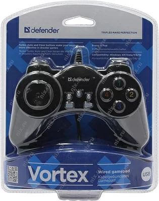 Defender Проводной геймпад Vortex USB, 13 кнопок