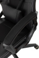 Кресло игровое ZOMBIE Arena, ткань/экокожа, до 120кг, черный (ZOMBIE ARENA BLACK)
