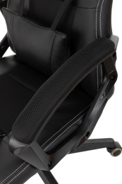 Кресло игровое ZOMBIE Arena, ткань/экокожа, до 120кг, черный (ZOMBIE ARENA BLACK)