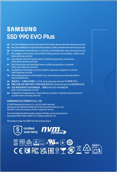 Накопитель SSD Samsung PCIe 4.0 x4 1TB MZ-V9S1T0BW 990 EVO Plus M.2 2280
