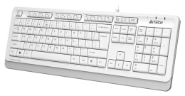 Клавиатура A4TECH Fstyler FKS10, USB, мембранная,  белый/серый [fks10 white]