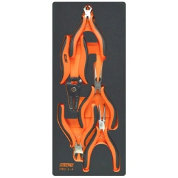 Набор шарнирно-губцевого инструмента для электрика CUSTOR 5 предметов, в ложементе VCS1/4 PRO-3-4