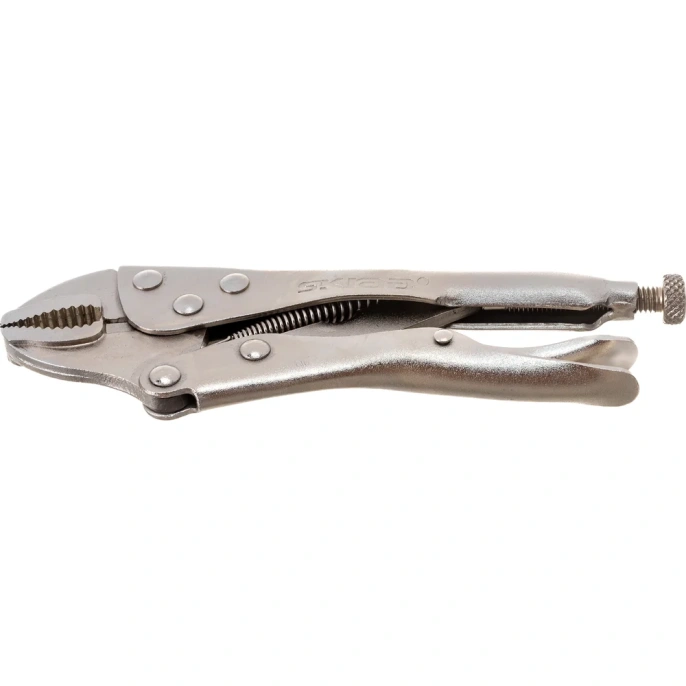 Зажим с фиксатором SKRAB 180мм полукруглый захват 22558