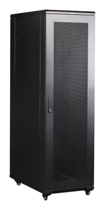 Шкаф коммутационный LanMaster TWT-CBB-22U-6X6-G1 напольный,  стеклянная передняя дверь,  22U,  600x600 мм