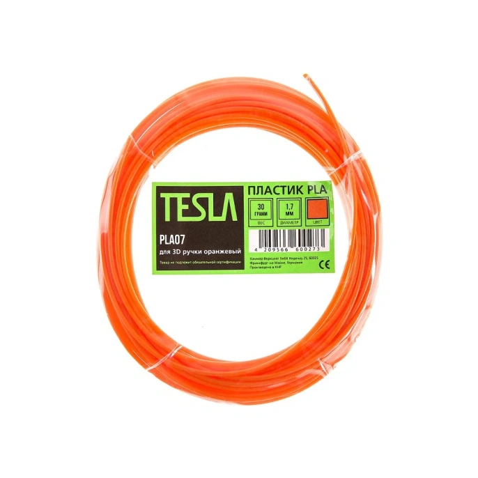 Пластик для 3D ручки TESLA PLA PLA07 оранжевый, 10 м 371525