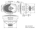 Колонки автомобильные Kenwood KFC-S6966 400Вт 91дБ 4Ом 16x23см 6x9дюйм ком.:2кол. коаксиальные трехполосные