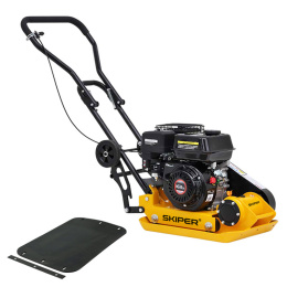 Виброплита SKIPER C60L-WM LC160F, 5.5л.с., плита 53х37см., 11кН, 25м/мин, рез. коврик, колёса SC60LWM.00