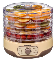 Сушилка для овощей и фруктов STARWIND SFD2520,  бежевый,  5 поддонов