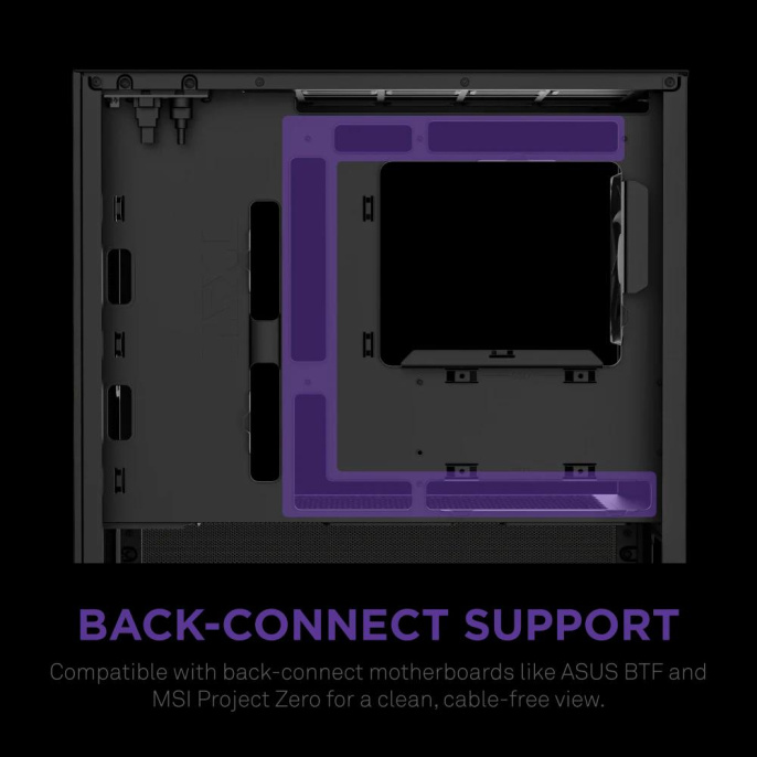 Корпус без блока питания Case NZXT H3 Flow 2025 , Midi-Tower, TG, 1x120mm, 1xUSB-A 3.2 + 1xUSB-C 3.2, mATX, mITX Black (CC-H31FB-01)