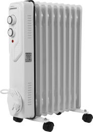 Масляный радиатор CENTEK CT-6206, 2000Вт, 9 секций, 3 режима, белый