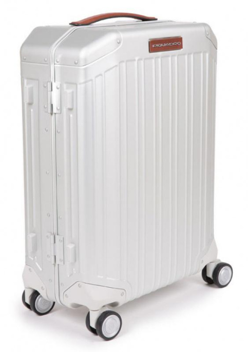 Чемодан Piquadro ALU (BV4425ALU/GRCU) 40x54x20см 37л. 4.3кг. алюминий/натур.кожа серый