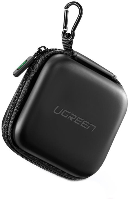 Сумка-органайзер UGREEN LP128-40816 для акессуаров, 80*80*40 mm, Водонепроницаемый, сетчатый карман на молнии, мягкие внутренние слои, Black