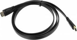 Кабель аудио-видео High Speed ver.1.4 Flat HDMI m /HDMI m 1.5м. позолоч.конт. черный