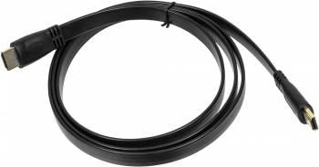Кабель аудио-видео High Speed ver.1.4 Flat HDMI m /HDMI m 1.5м. позолоч.конт. черный
