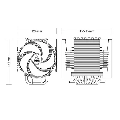 Вентилятор Arctic Freezer 4U-M (Intel: LGA 4189, LGA 4677, AMD: SP6, TR5, SP3, TR4, sTRX4, SWRX8) (ACFRE00133A)