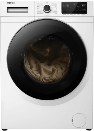 Стиральная машина Vitek VT-WME8201, с фронтальной загрузкой, 8кг, 1200об/мин, с паром, инверторная