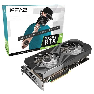 Видеокарта KFA2 RTX3060Ti X Black PCI-E 8GB GDDR6 256Bit W/HDMI/DP/DP/DP/CoolingFan (LHR) (36ISL6MD1WTK) (142549)