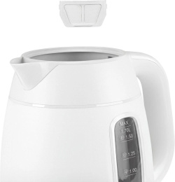 Чайник электрический Polaris PWK 0723DDW 1.7л. 2400Вт белый корпус: пластик