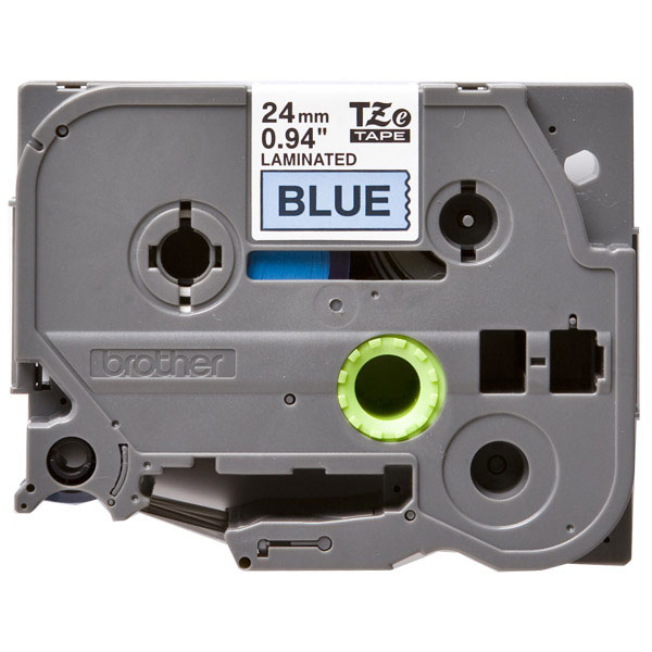 Лента в кассете Brother TZE-551 для печати наклеек черным на синем фоне, ширина 24 мм, длина 8 м