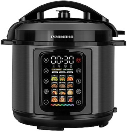 Мультиварка Redmond MP111 1000 Вт, объём чаши: 6 л, количество автоматических программ: 14, тип управления: сенсорный, антипригарное покрытие, таймер, длина шнура: 1.2 м, материал: металл/пластик, цвет: черный