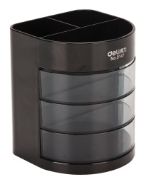 Настольный набор Deli E38253, 12 предметов, черный