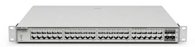 Коммутатор Reyee 48-Port 10G L2 Managed POE Switch, 48 Gigabit RJ45 POE/POE+ Ports,4 *10G SFP+ Slots, 370W PoE Power budget,19-inch Rack-mountable Steel Case