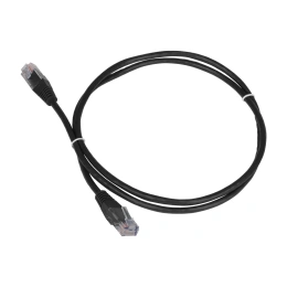 Патч-корд TWT RJ45-RJ45, 4 пары, UTP, категория 5е, 2 м, черный, 45-45-2.0-BK