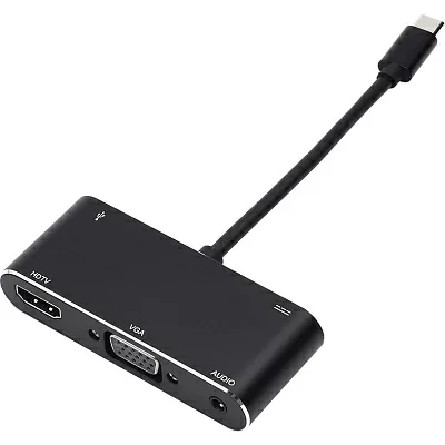 Переходник 0.1 m Type-C(m)   HDMI+VGA+USB ATcom AT2810