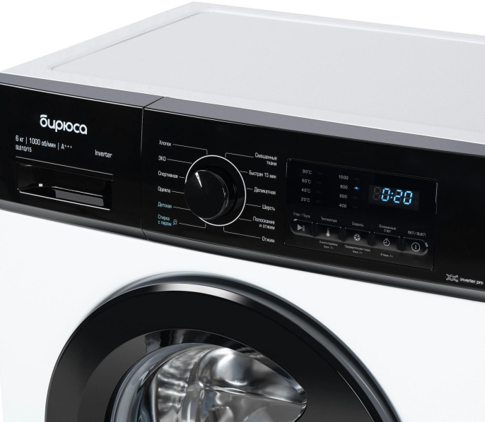 Стиральная машина Бирюса WM-SL610/15, с фронтальной загрузкой, 6кг, 1000об/мин, с паром, инверторная